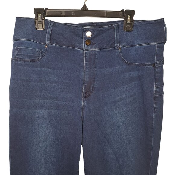 Seven7 Dark Wash Denim Curvy Ankle Skinny Jeans Plus Size 18 - Picture 4 of 8